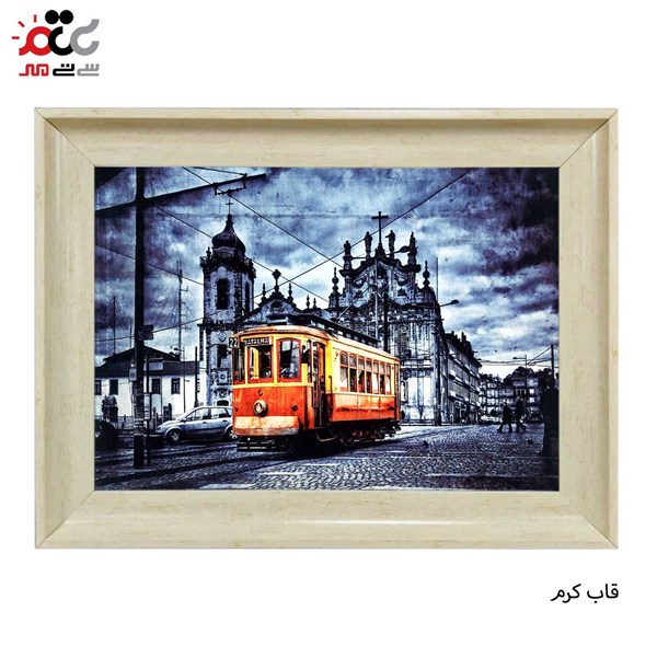 تابلو فرش طرح منظره زیبا خیابان لندن کد 10206 سایز 100*70 سانتی متری