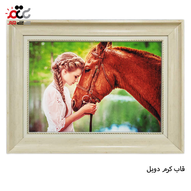 تابلو فرش چاپی طرح اسب کد 13305 سایز 70×50 سانتی متری