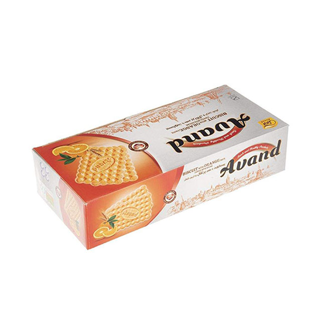 بیسکویت با طعم پرتقال و تزیین شکر  آوند 900 گرمی