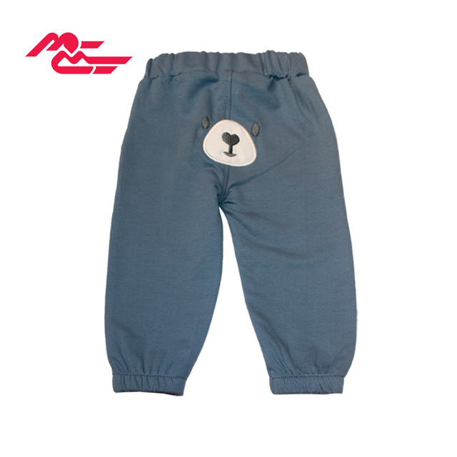 ست بلوز و شلوار پارچه ای پسرانه طرح خرس سرمه ای