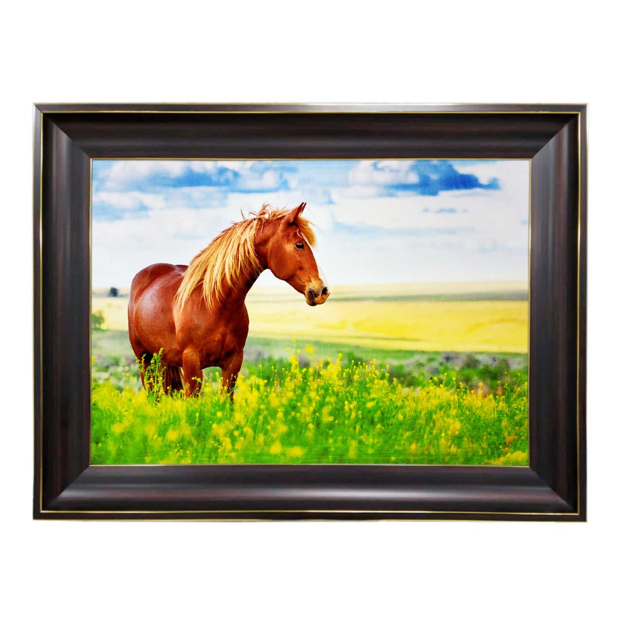 تابلو فرش چاپی طرح اسب کد 14013 سایز 60×40 سانتی متری