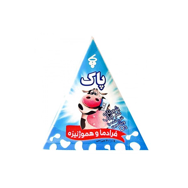 شیر سه گوش غنی شده با ویتامین D3 پاک 200 میلی لیتری