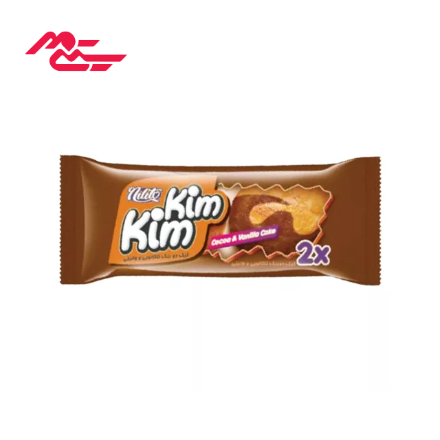 کیک روغنی دوقلو کیم کیم دورنگ نیلیتو 75 گرمی