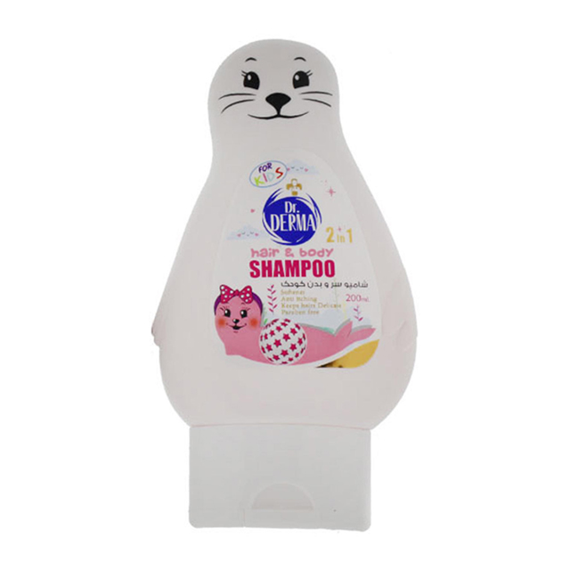 شامپو سر و بدن کودک دکتر درما 200 میلی لیتری