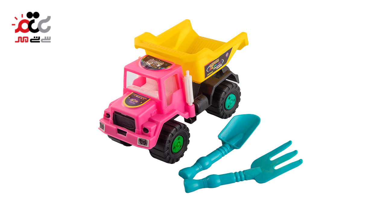 ماشین اسباب بازی کمپرسی همراه با بیل توری دار کد 56