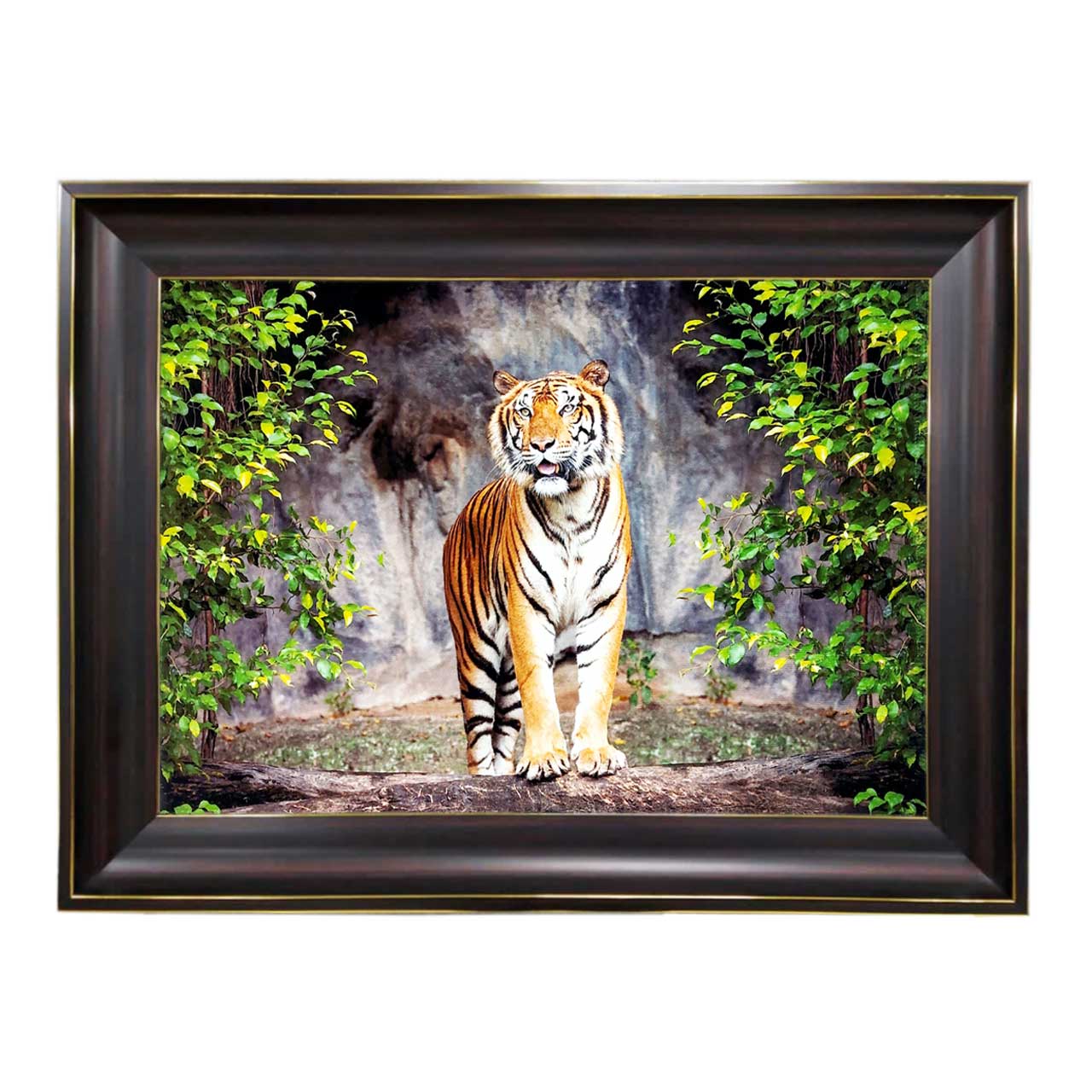 تابلو فرش چاپی طرح ببر کد 14011 سایز 60×40 سانتی متری