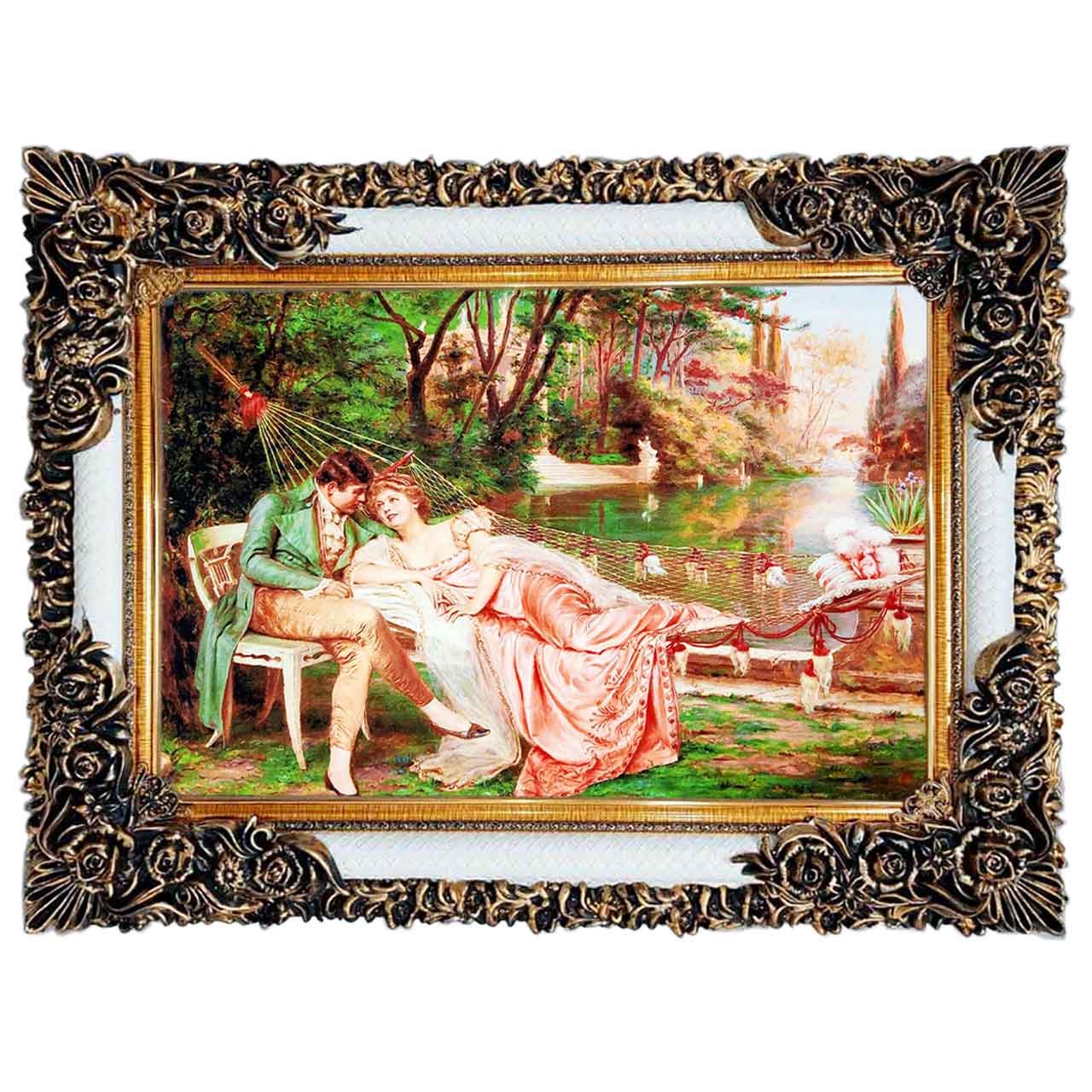 تابلو فرش چاپی طرح برکه کد 11051 سایز 100×50 سانتی متری