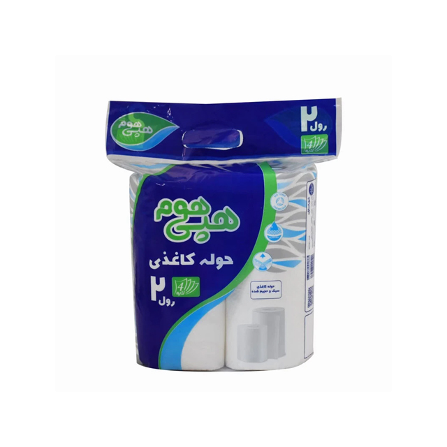 دستمال حوله ای هپی هوم مدل حوله ای 4 لایه بسته 2 عددی