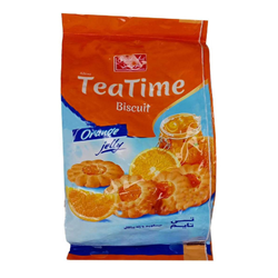 بیسکوییت پاکتی ژله پرتقال تی تایم شیرین عسل 200 گرمی