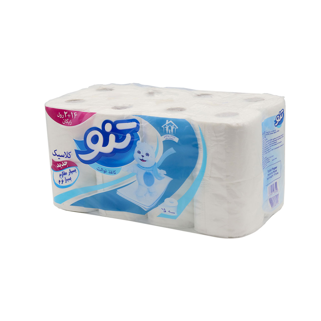 دستمال کاغذی توالت تنو 1+15 رول