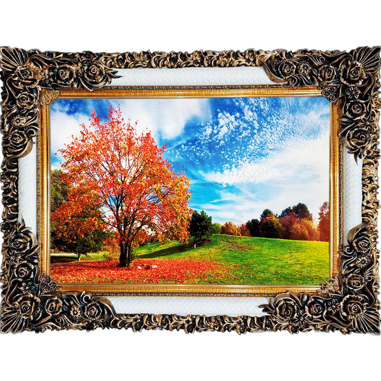 تابلو فرش چاپی طرح منظره کد 10036 سایز 100×70 سانتی متری