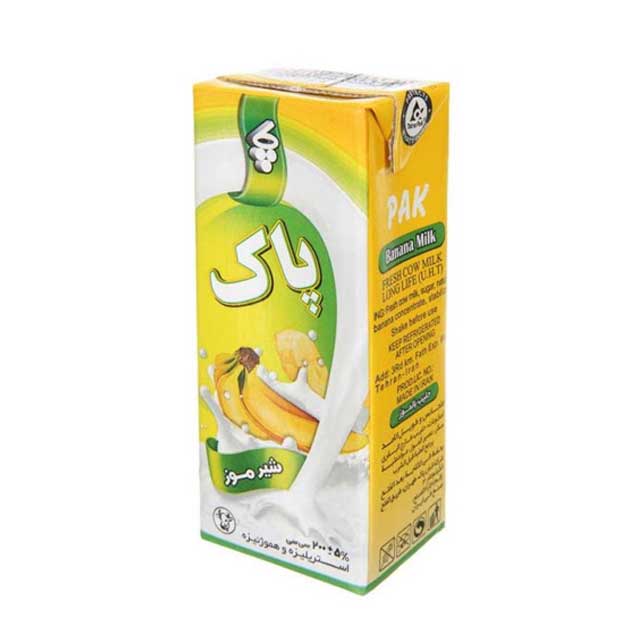 شیرموز استریلیزه پاک 200 میلی لیتری