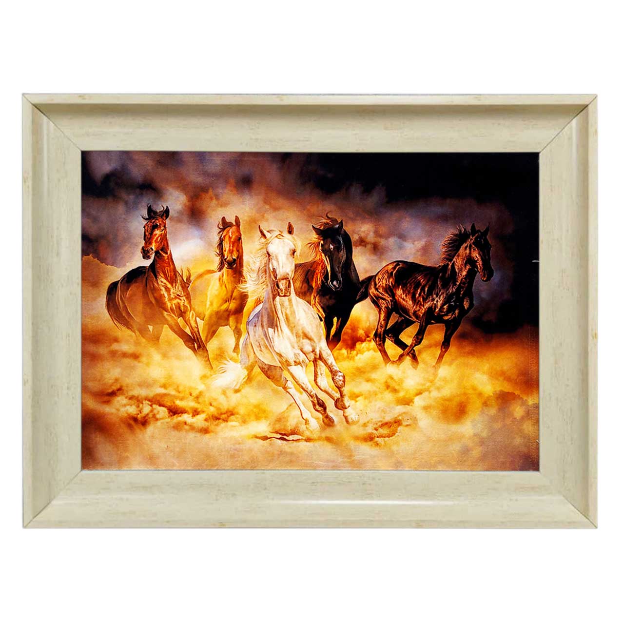 تابلو فرش چاپی طرح اسب کد 14045 سایز 70×50 سانتی متری