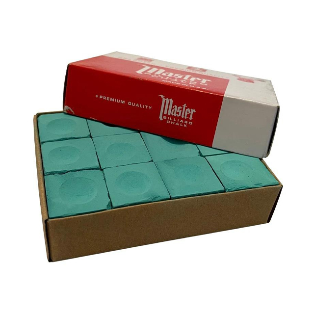 گچ بیلیارد سبز آبی مستر کد M3 بسته 12 عددی