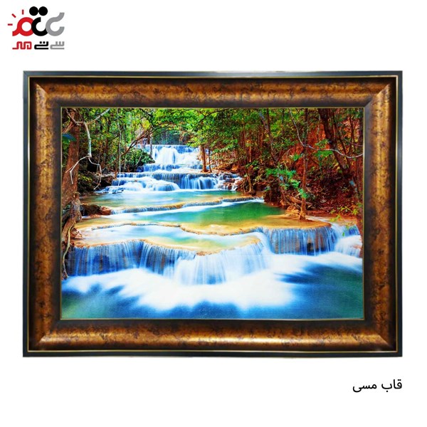 تابلو فرش طرح رود خانه سنگی کد 10226 سایز 50*35 سانتی متری