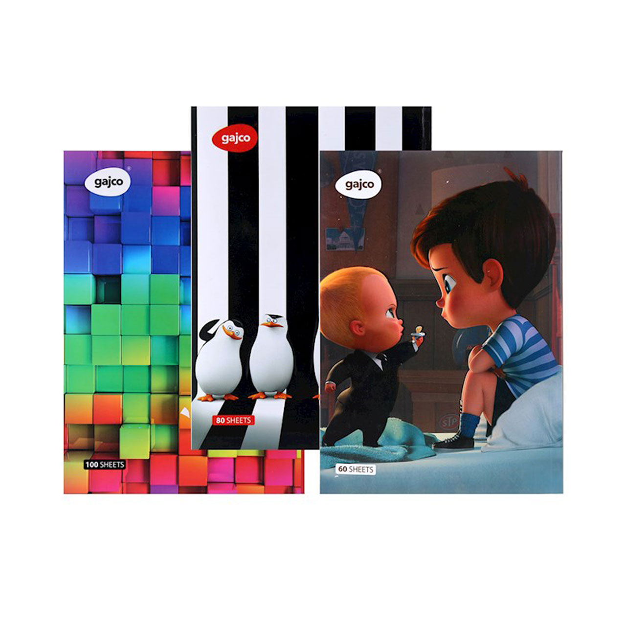 دفتر شکلاتی گاجکو 60 و 80 و 100 برگ