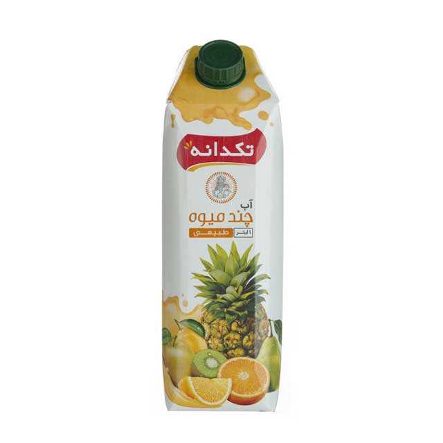 نکتار آب چند میوه طبیعی تکدانه 1000 میلی لیتری