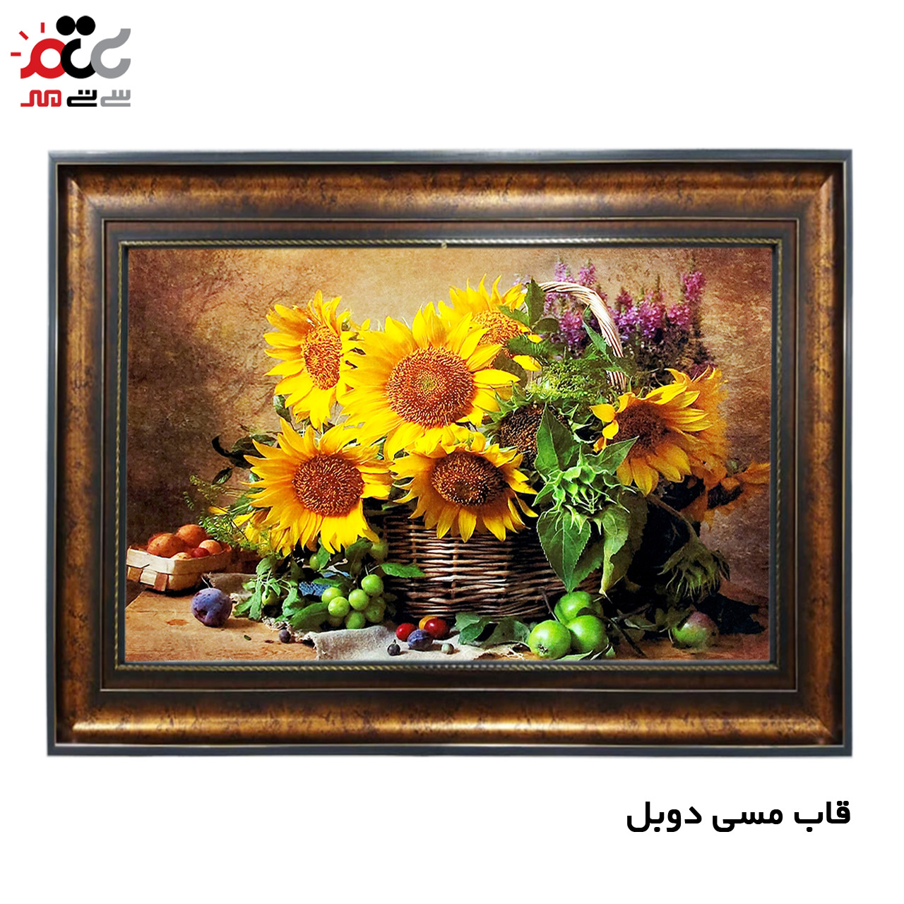 تابلو فرش چاپی طرح گل کد 12004 سایز 70×50 سانتی متری