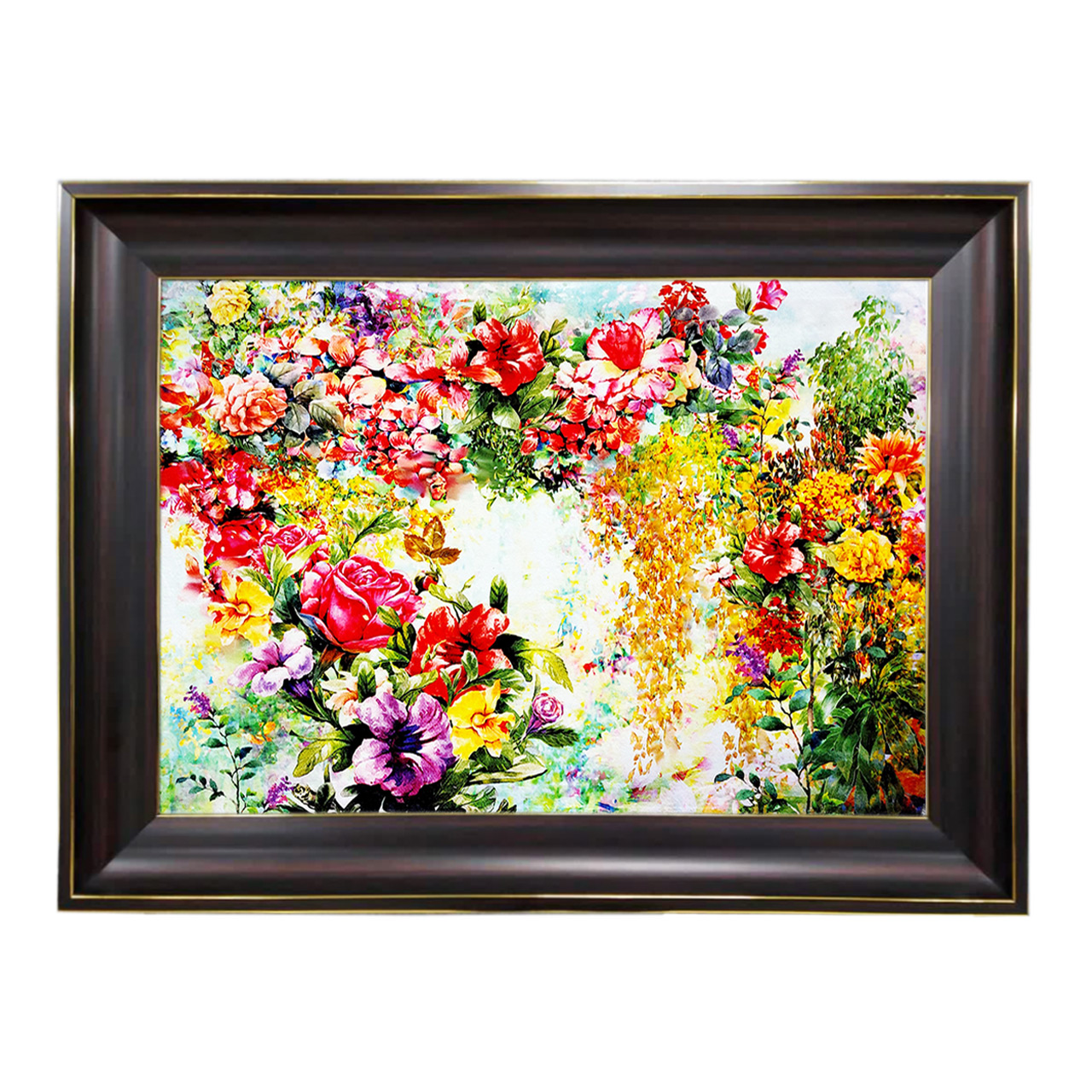 تابلو فرش چاپی طرح گل کد 12028 سایز 60×40 سانتی متری