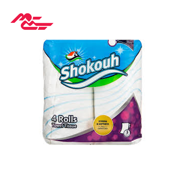 دستمال حوله ای شکوه 3 لایه بسته 4 عددی