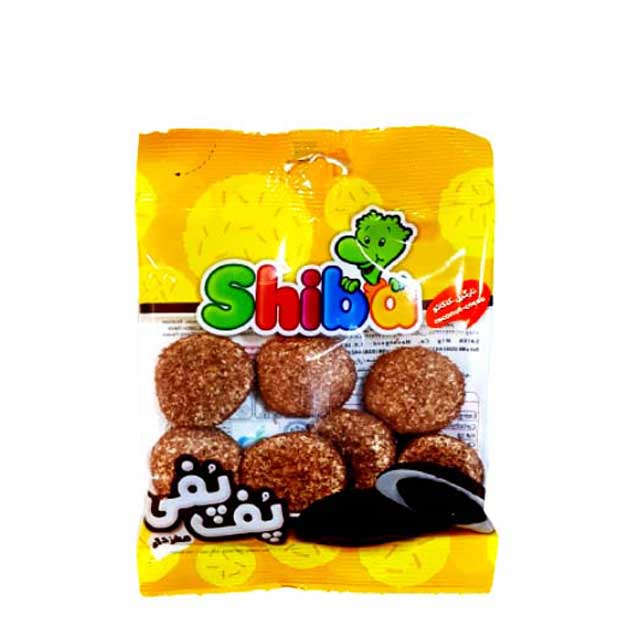 پف پفی مغزدار با روکش کاکائو شیبا 50 گرمی