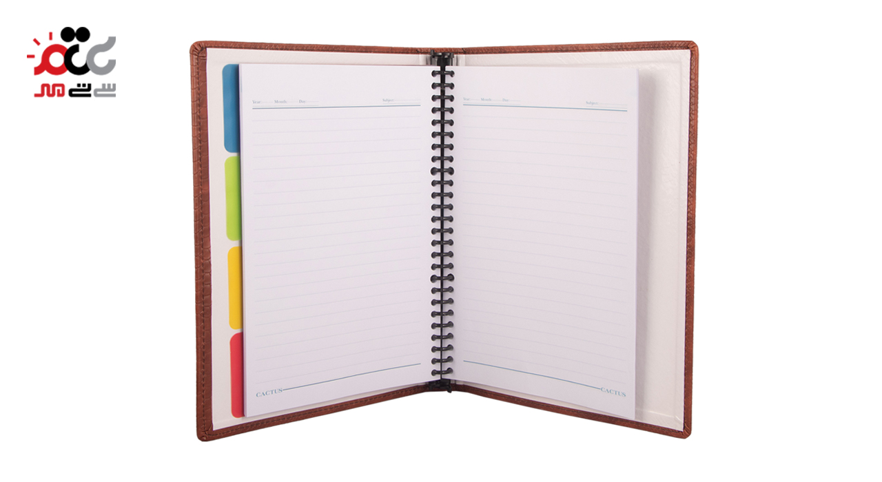 کلاسور قفل پلاستیک چرمی کاکتوس 100 برگ