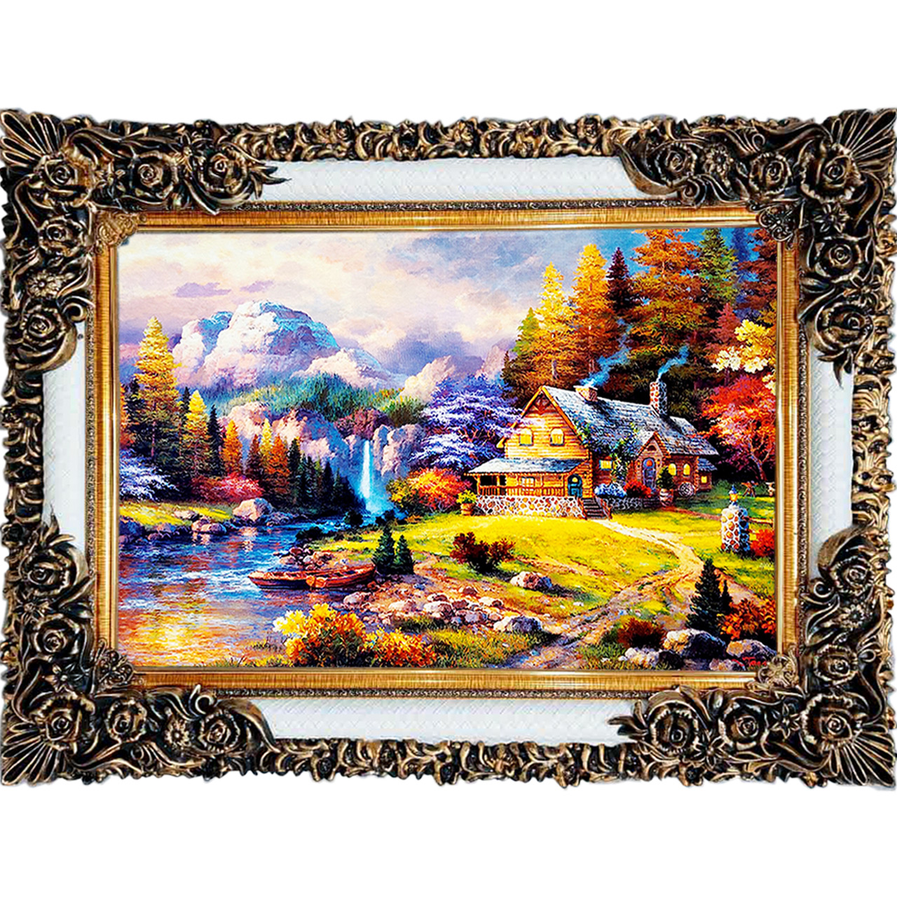 تابلو فرش چاپی طرح منظره کد 10133 سایز 100×70 سانتی متری