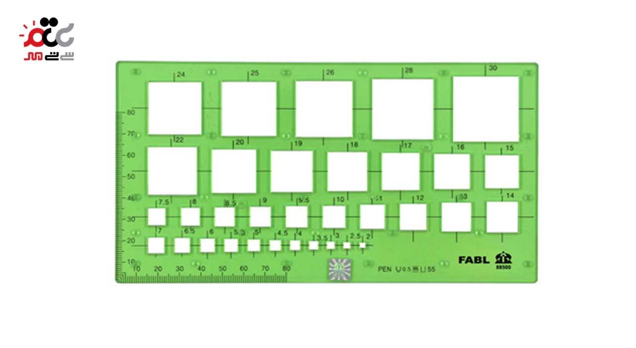 شابلون مهندسی فابل طرح مربع کد 050