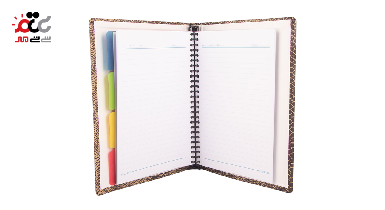 کلاسور قفل پلاستیک چرمی کاکتوس 100 برگ