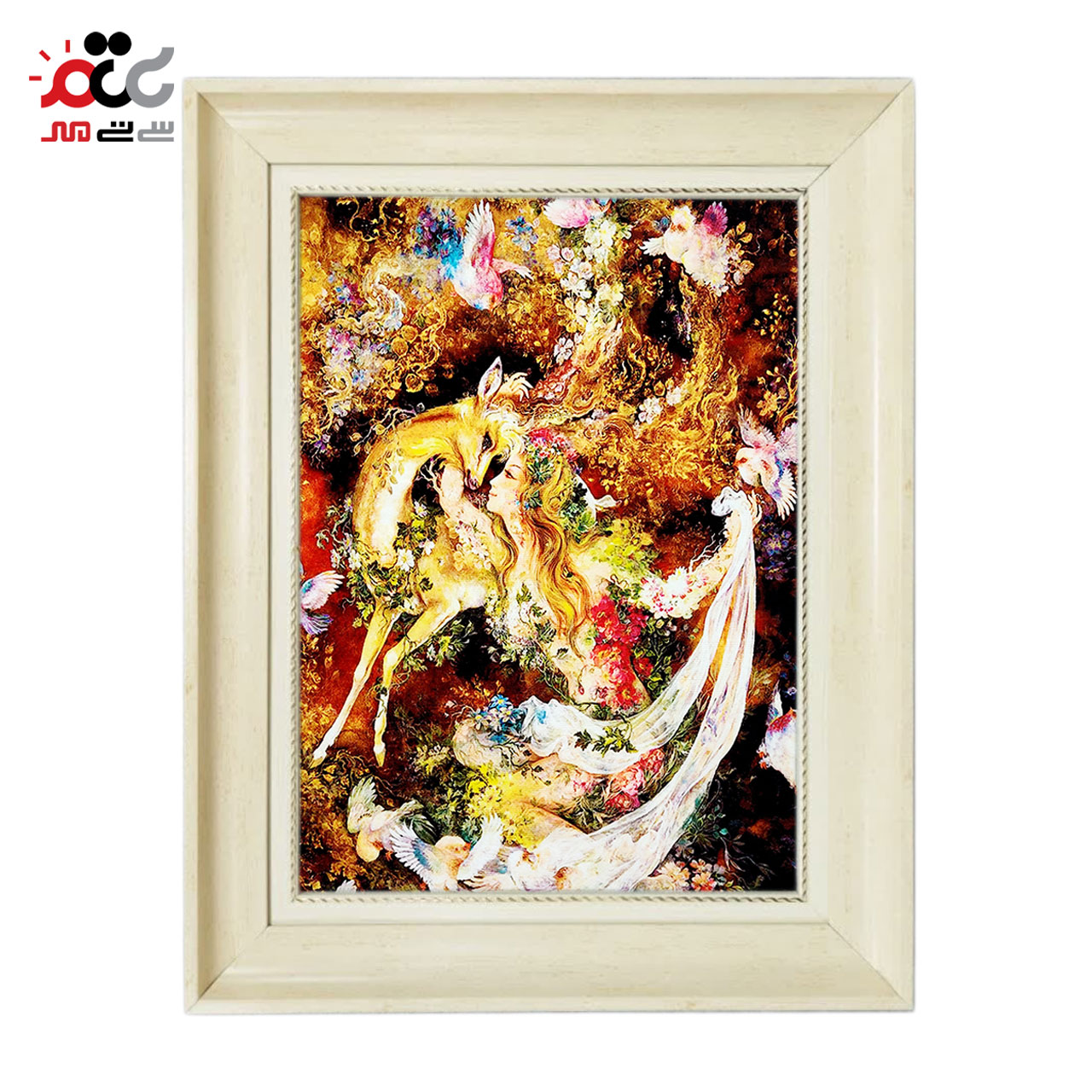 تابلو فرش چاپی طرح مینیاتوری کد 16006 سایز 70×100 سانتی متری