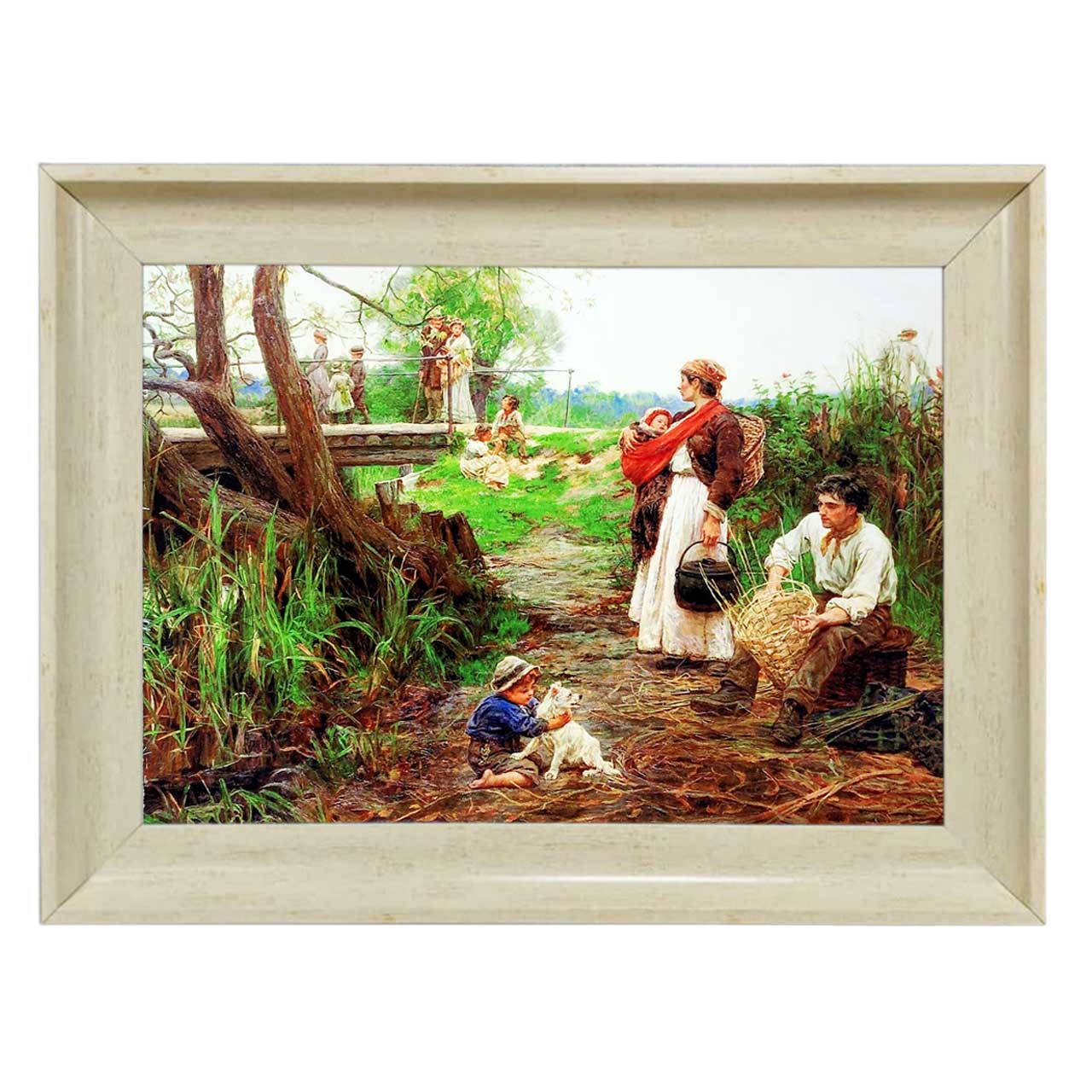 تابلو فرش چاپی طرح خانواده کد 11083 سایز 70×50 سانتی متری