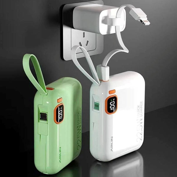 پاوربانک فست شارژ Arun 10000mAh مدل DX03 22.5W - سبز پاستیلی (گارانتی IPM)