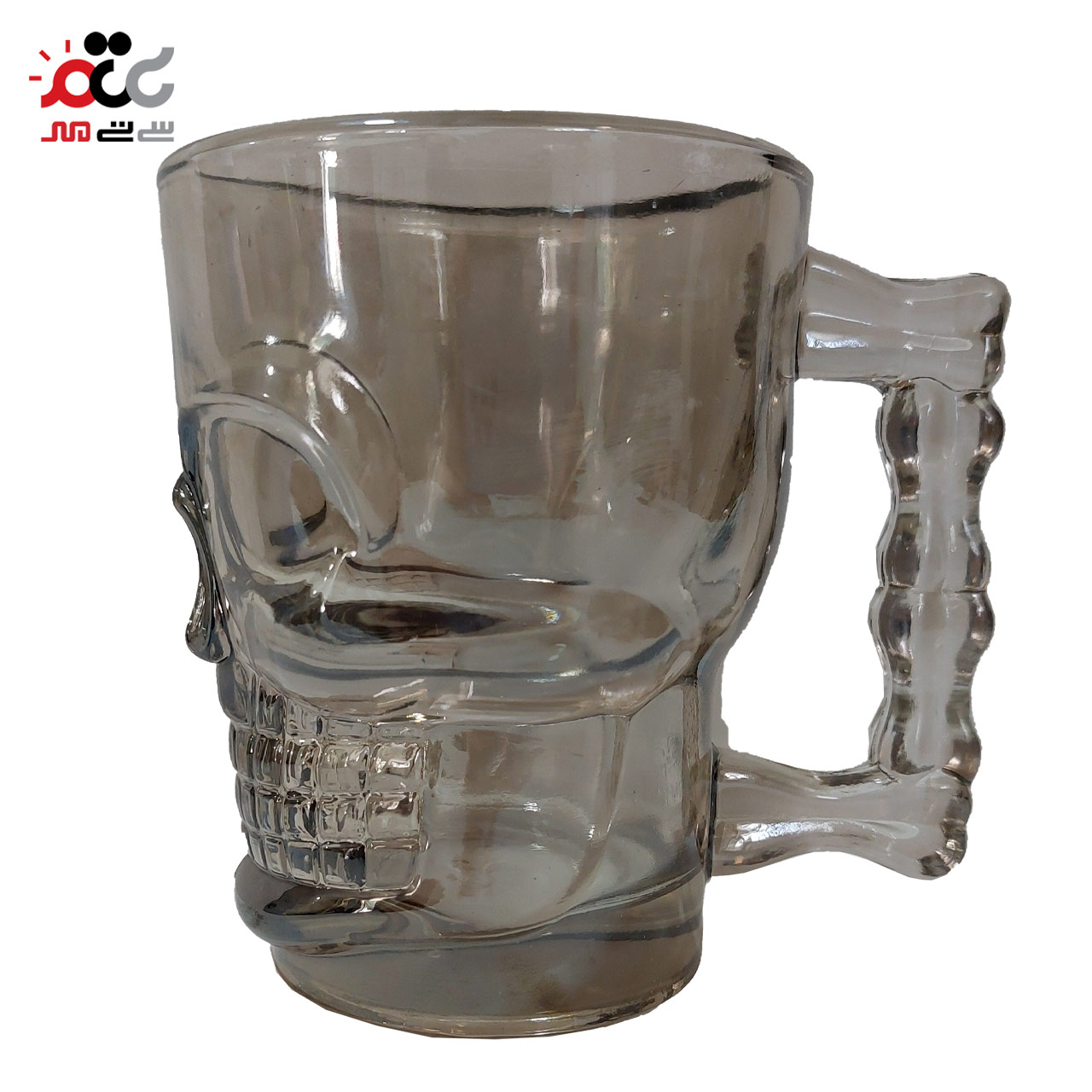 لیوان شیشه ای طرح اسکلت