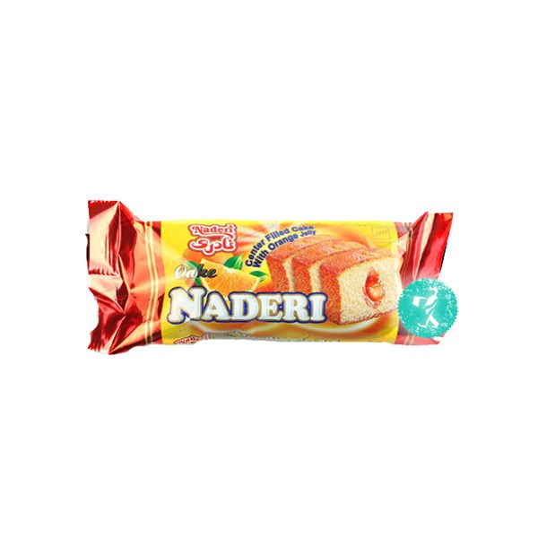 کیک روغنی نادری با مغزی ژله پرتقال 60 گرمی