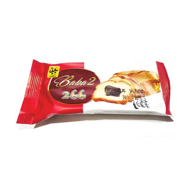 کیک روغنی با مغزی کرم کاکائو بابادو 50 گرمی