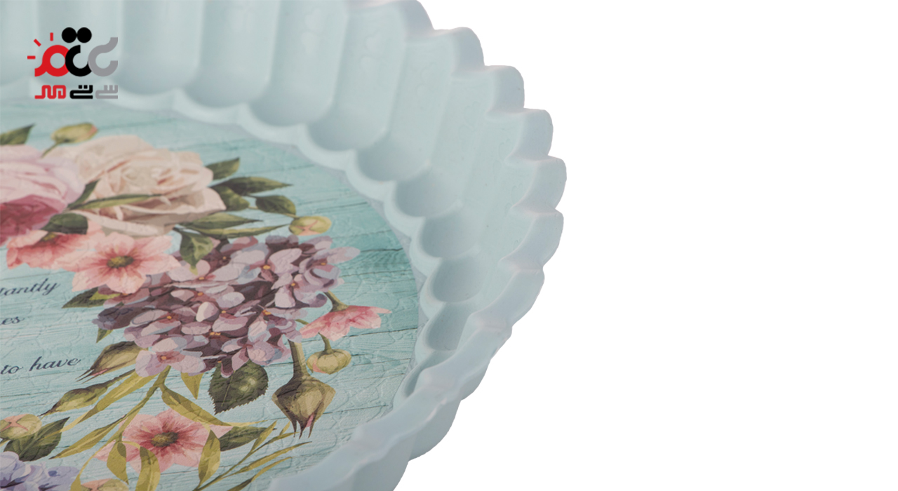 سینی پلاستیکی گرد طرح دار کد 332