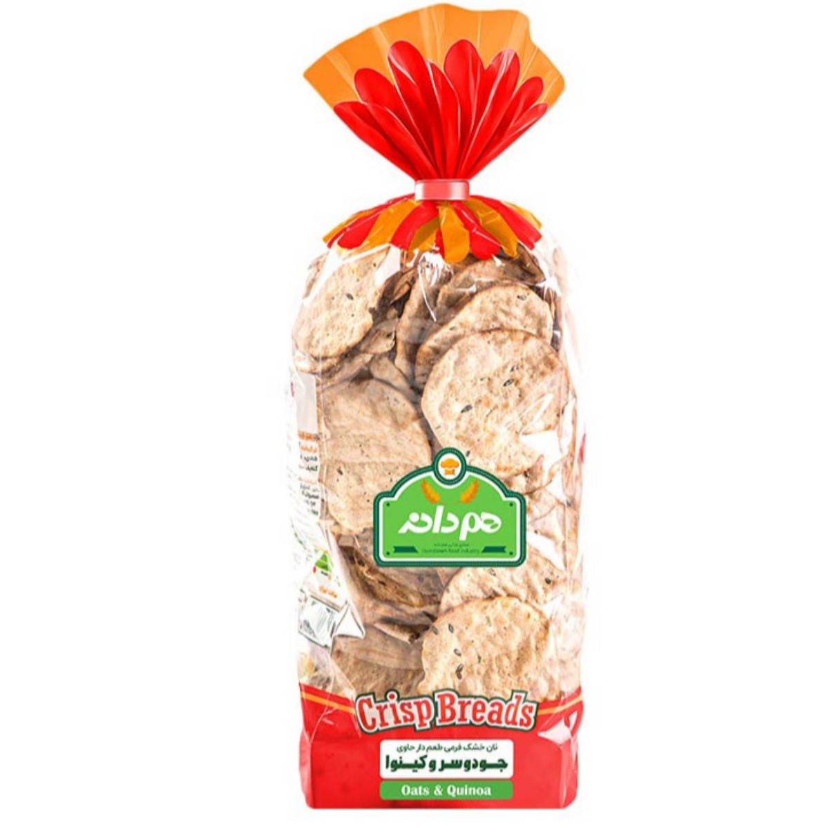 نان خشک چیپسی طعم دار جو دو سر و کینوا هم دانه