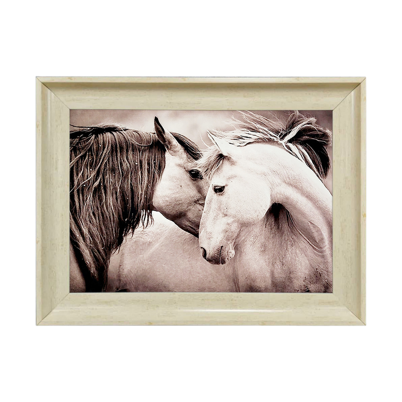 تابلو فرش چاپی طرح اسب کد 14054 سایز 50×35 سانتی متری