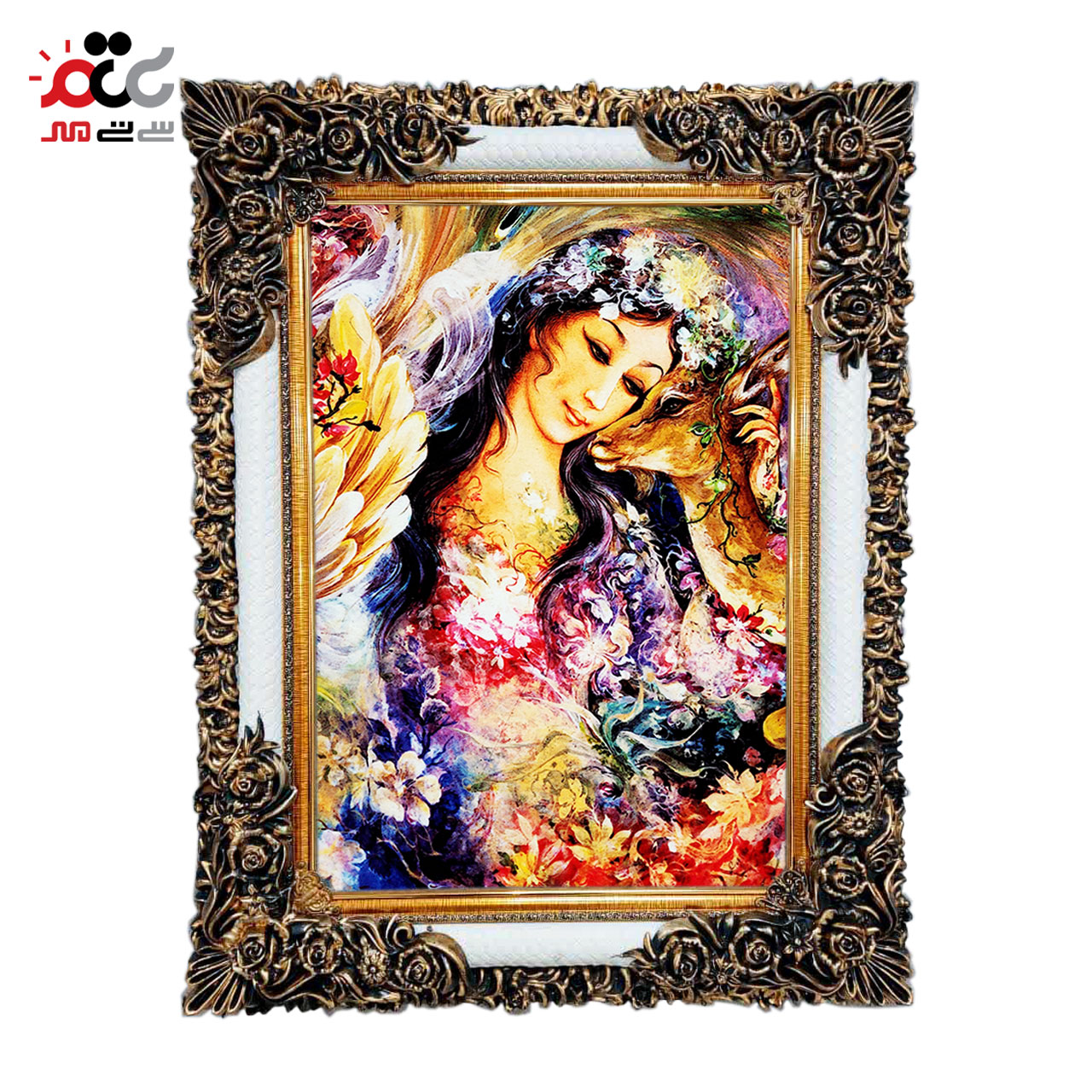 تابلو فرش چاپی طرح مینیاتوری کد 16028 سایز 40×60 سانتی متری