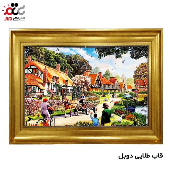 تابلو فرش طرح دهکده کد 10119 سایز 60×40 سانتی متری