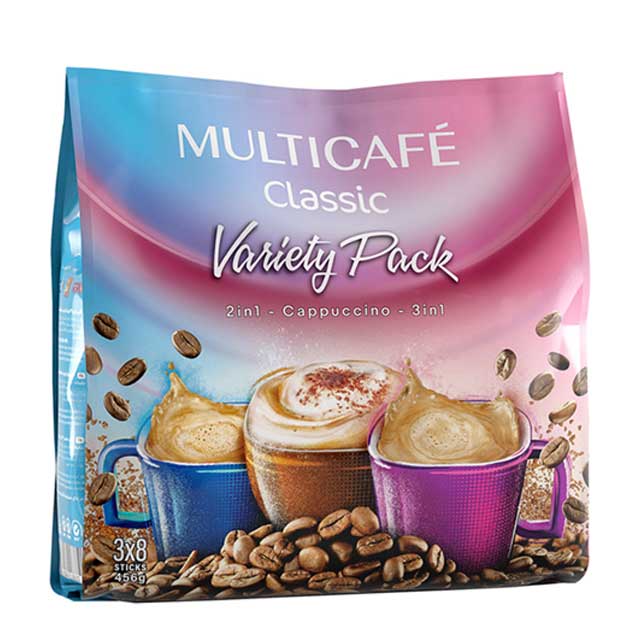 بسته ترکیبی کافی میکس 2 در 1 و کافی میکس 3 در 1 و کاپوچینو مولتی کافه 24 عددی