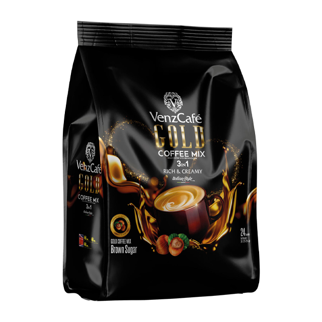 پودر کافی میکس 3 در 1 فندوقی ونزکافه بسته 24 عددی 