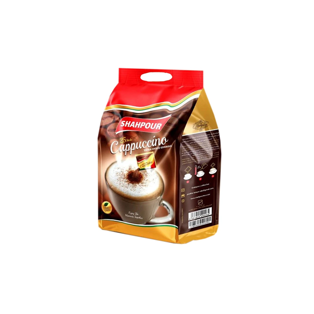 کاپوچینو شاهپور 20 گرم بسته 25 عددی