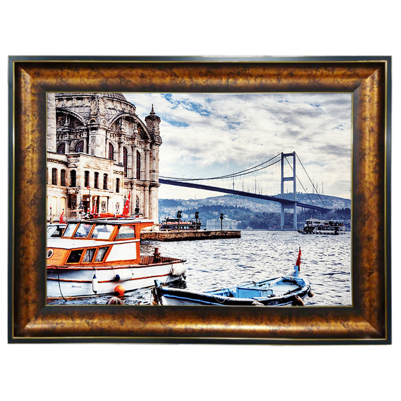 تابلو فرش چاپی طرح کشتی کد 10074 سایز 100×50 سانتی متریتابلو فرش چاپی طرح کشتی کد 10074 سایز 100×50 سانتی متری