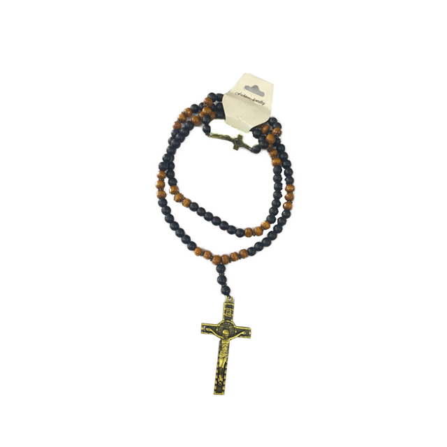 ست  دستبند و گردنبند طرح صلیب برنزی