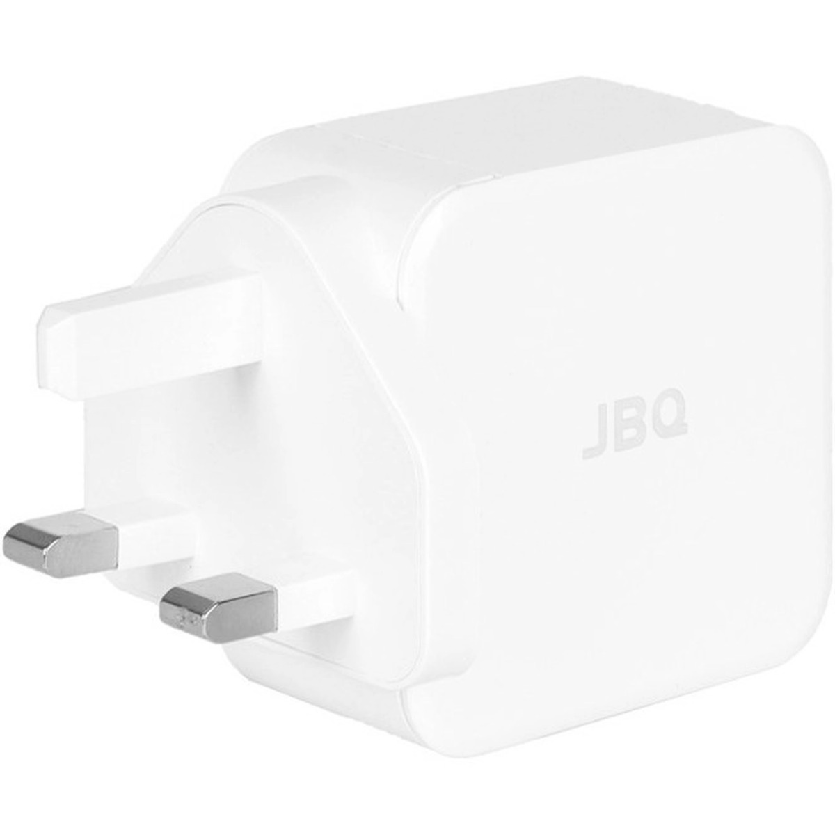 شارژر دیواری فست دو پورت JBQ مدل HC-12F2 30W همراه با کابل آیفون - سفید - پک ضعیف (گارانتی یکساله رصاصی)