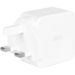 شارژر دیواری فست دو پورت JBQ مدل HC-12F2 30W همراه با کابل آیفون - سفید - پک ضعیف (گارانتی یکساله رصاصی)