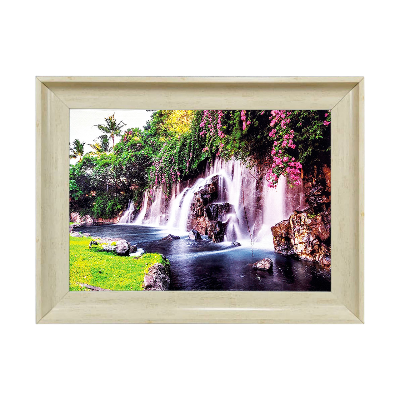 تابلو فرش چاپی طرح آبشار کد 10228 سایز 50×35 سانتی متری