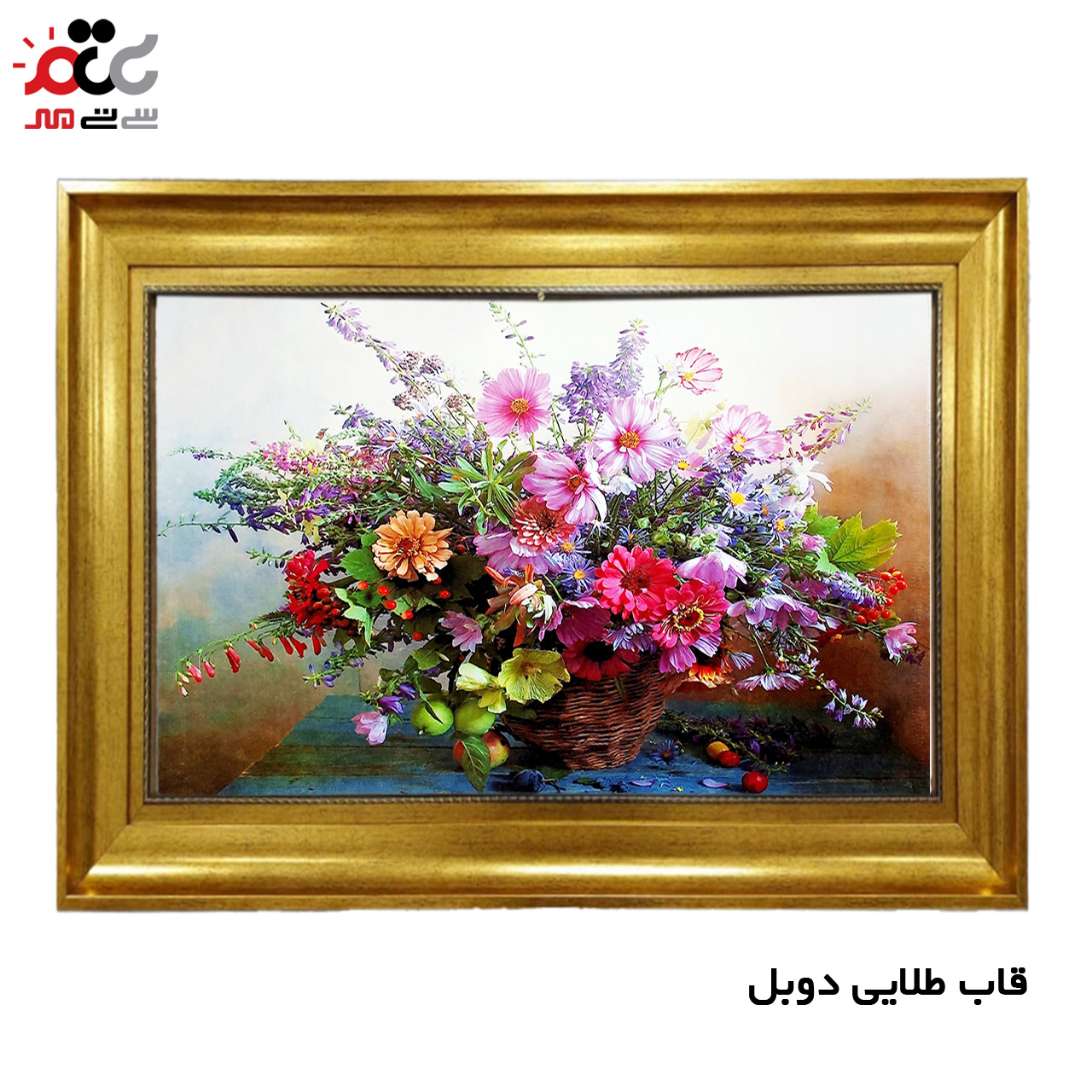 تابلو فرش چاپی طرح گل کد 12009 سایز 70×50 سانتی متری