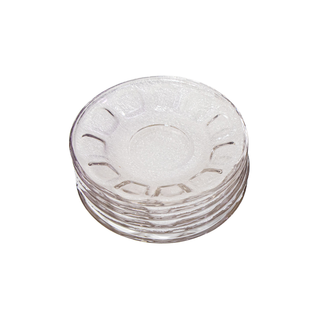 نعلبکی شیشه ای مدل عینکی 6 عددی